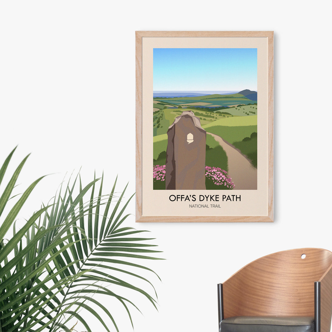 Offa's Dyke Path National Trail Travel Poster