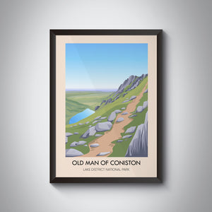 Old Man Of Coniston Lake District Travel Poster