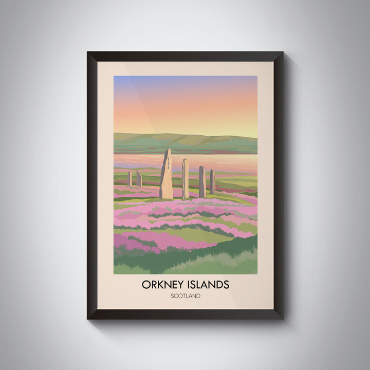 Orkney Islands Scotland Travel Poster