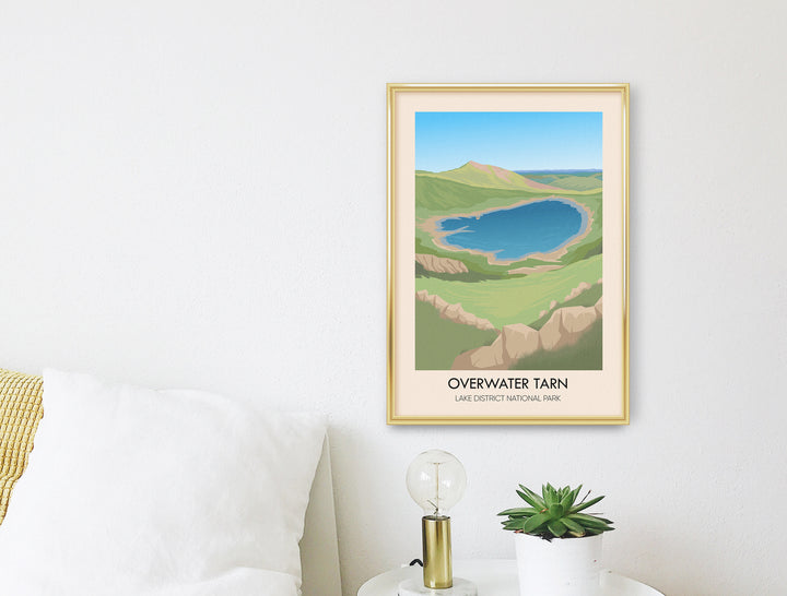 Overwater Tarn Lake District Travel Poster