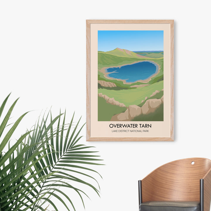 Overwater Tarn Lake District Travel Poster