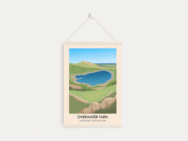 Overwater Tarn Lake District Travel Poster