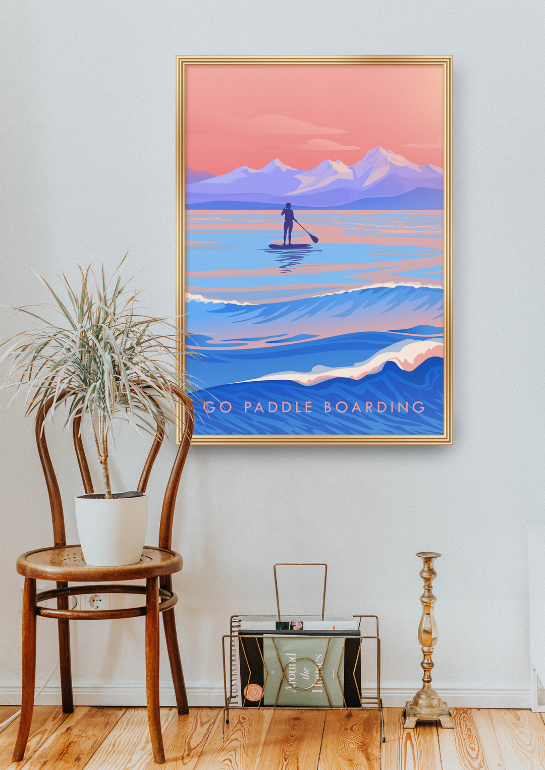 Go Paddleboarding Travel Poster