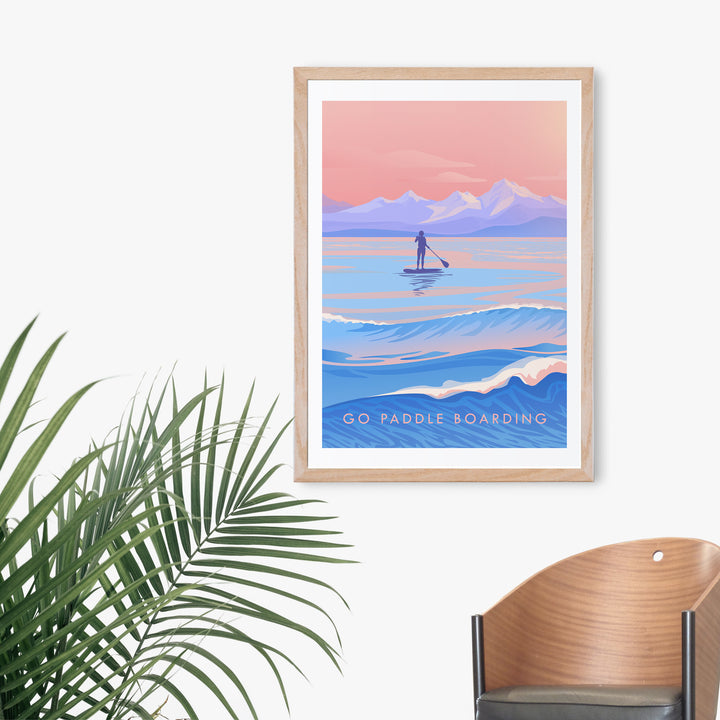 Go Paddleboarding Travel Poster