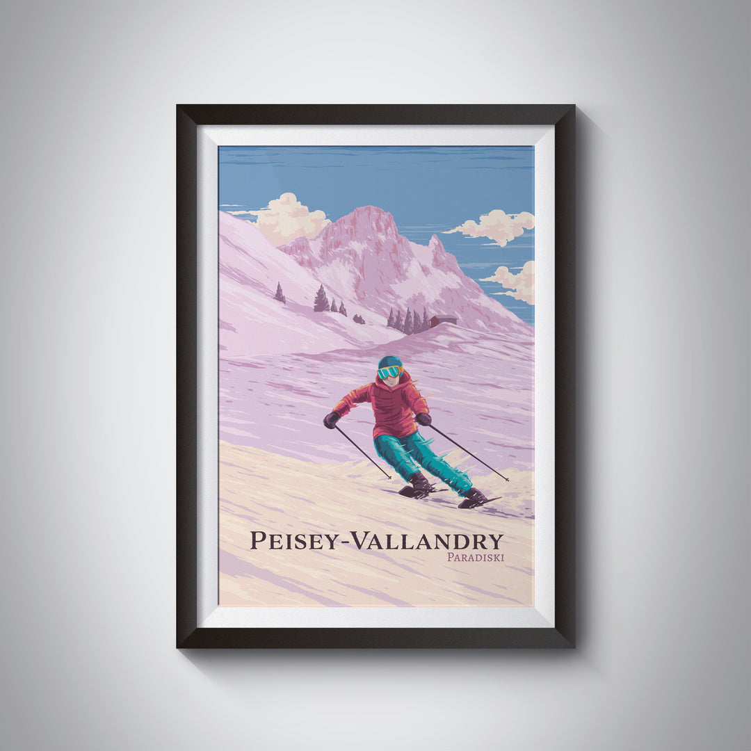 Peisey-Vallandry Ski Resort Travel Poster