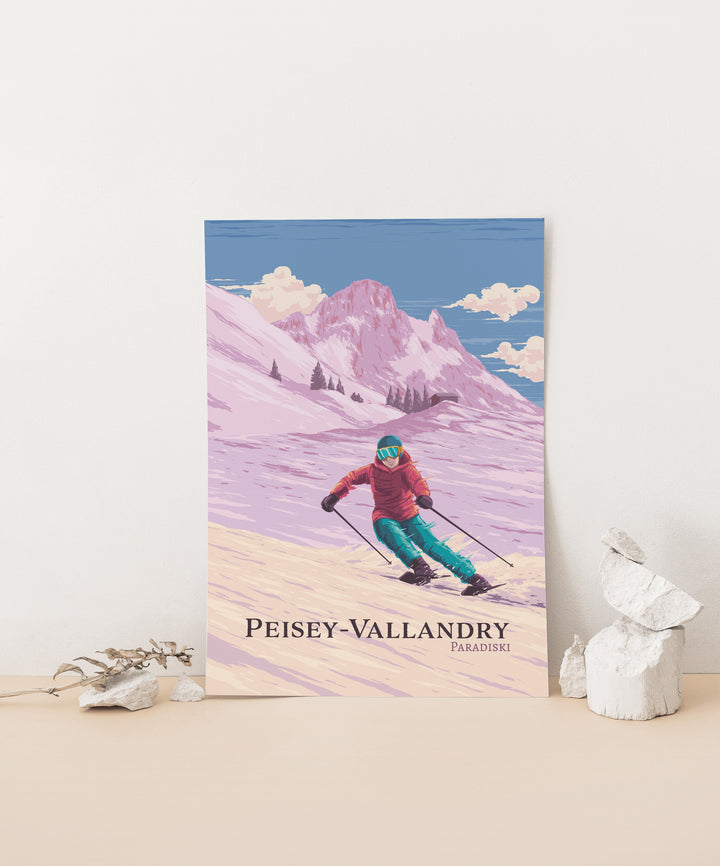 Peisey-Vallandry Ski Resort Travel Poster