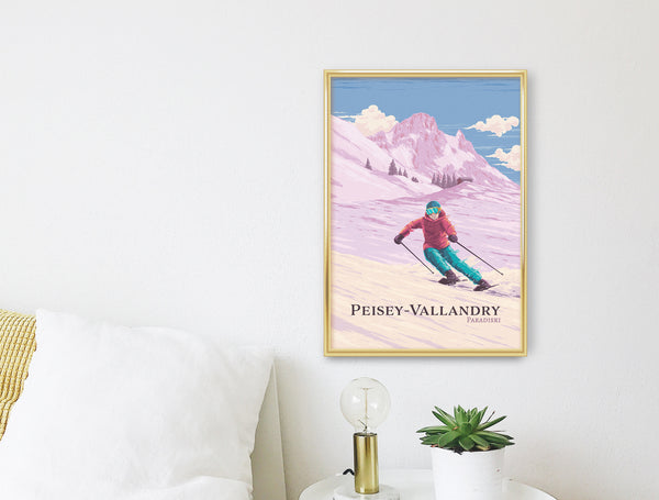 Peisey-Vallandry Ski Resort Travel Poster
