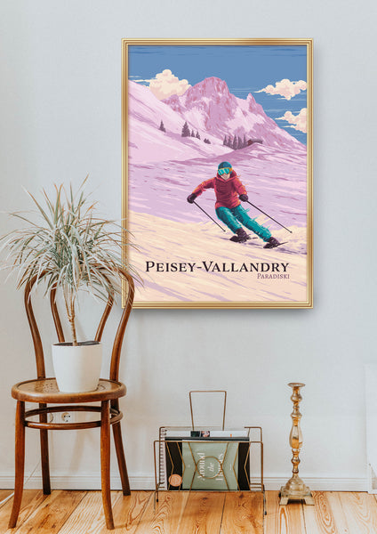 Peisey-Vallandry Ski Resort Travel Poster