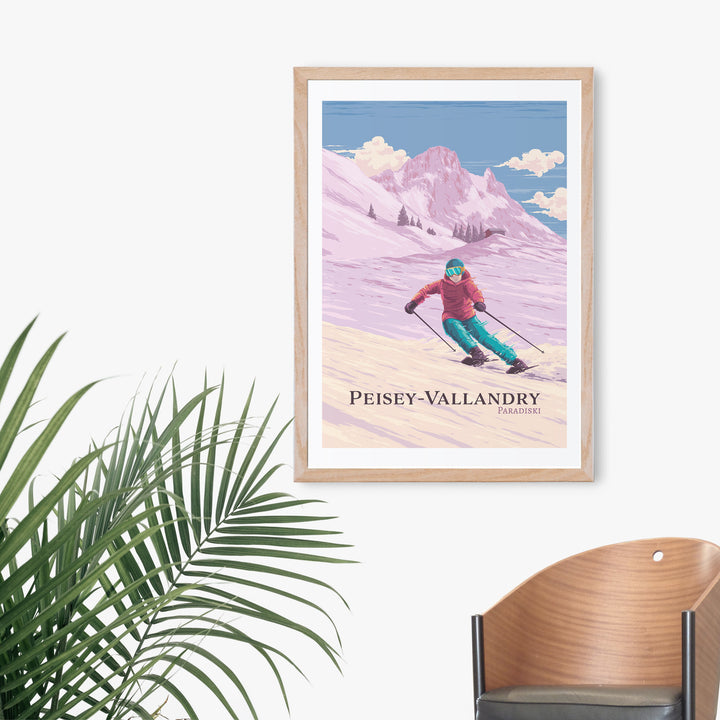 Peisey-Vallandry Ski Resort Travel Poster