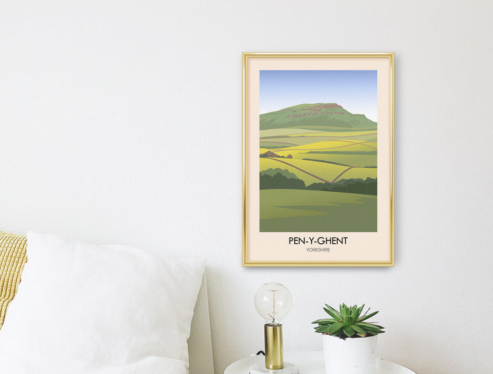 Pen Y Ghent Yorkshire Dales Modern Travel Poster