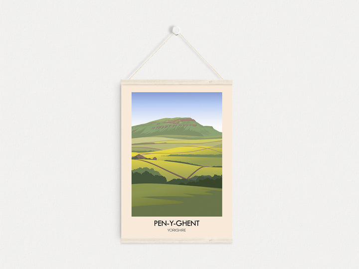 Pen Y Ghent Yorkshire Dales Modern Travel Poster