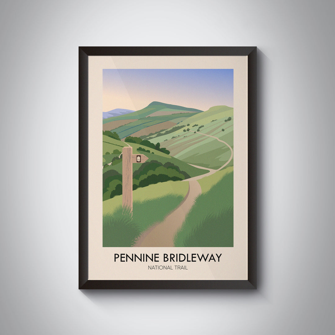 Pennine Bridleway National Trail Modern Travel Poster