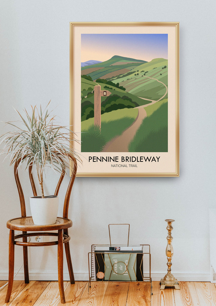 Pennine Bridleway National Trail Modern Travel Poster