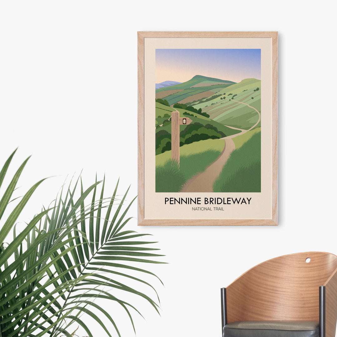 Pennine Bridleway National Trail Modern Travel Poster