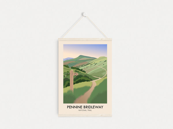 Pennine Bridleway National Trail Modern Travel Poster