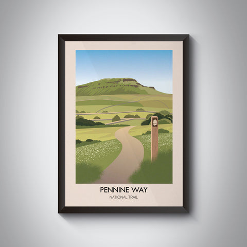 Pennine Way National Trail Modern Travel Poster