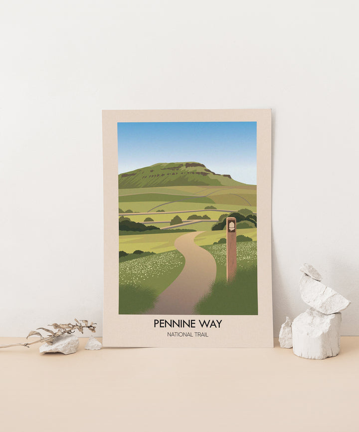 Pennine Way National Trail Modern Travel Poster