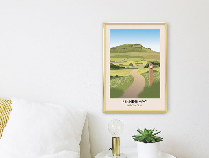 Pennine Way National Trail Modern Travel Poster