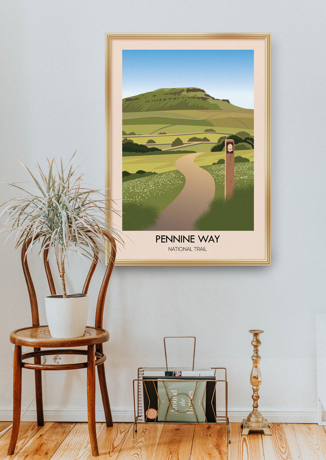 Pennine Way National Trail Modern Travel Poster