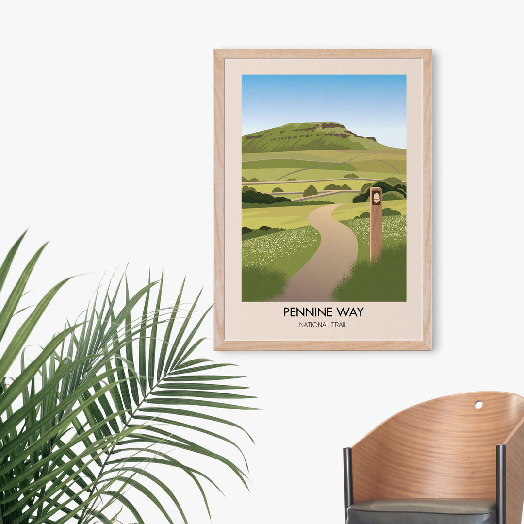 Pennine Way National Trail Modern Travel Poster