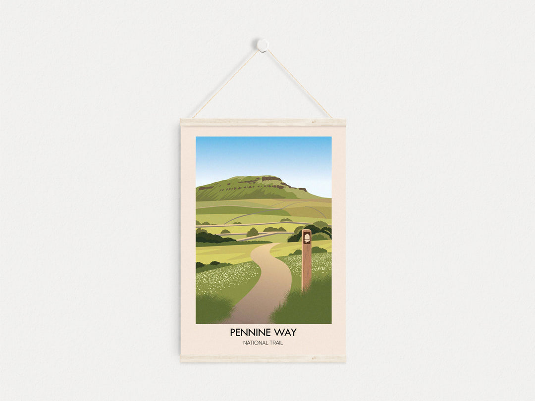 Pennine Way National Trail Modern Travel Poster