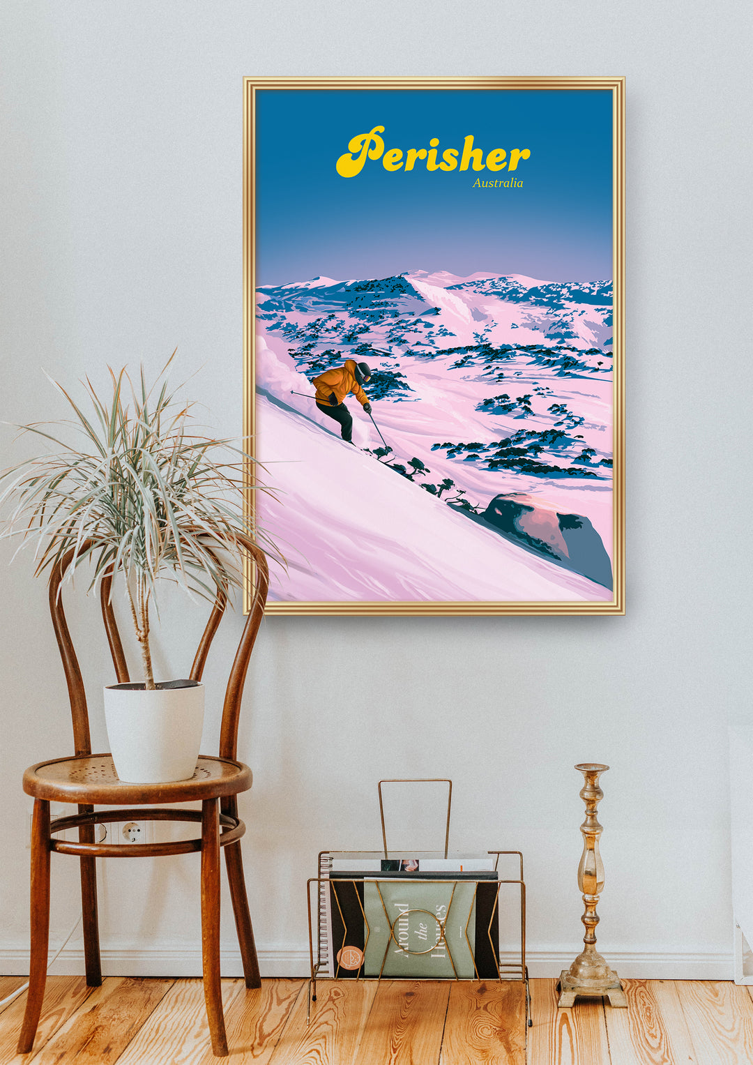 Perisher Australia Ski Resort Travel Poster