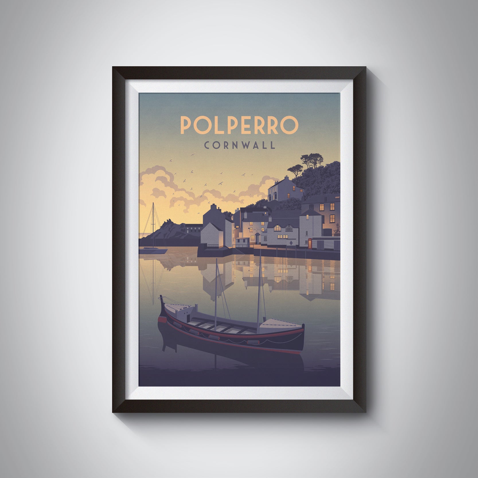 Polperro Cornwall Travel Poster