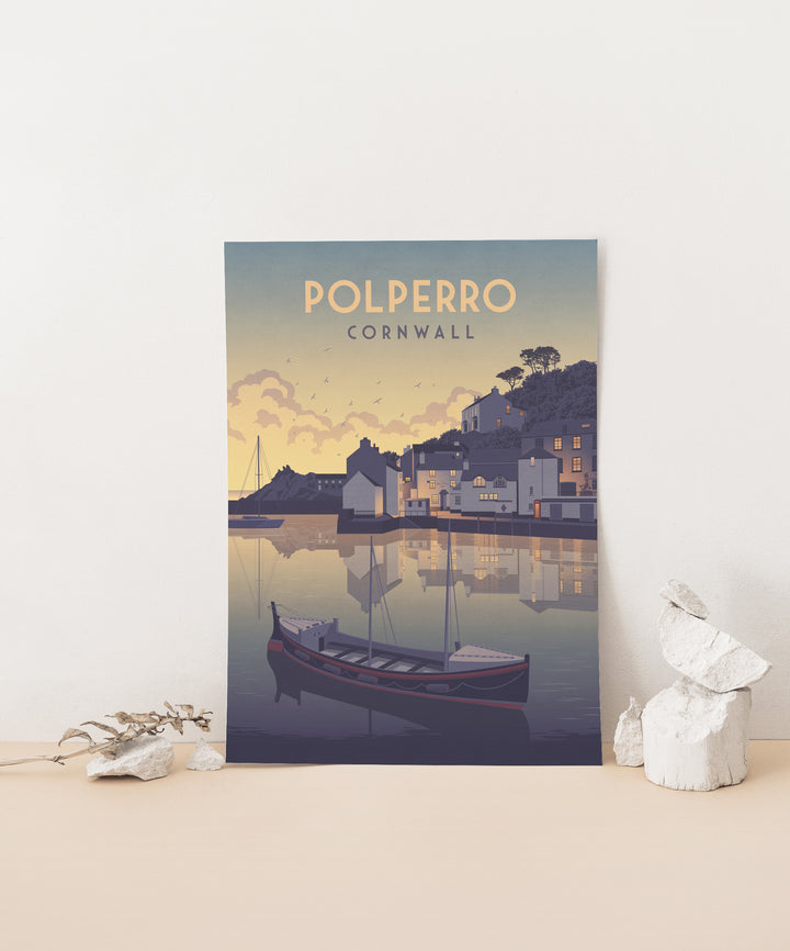 Polperro Cornwall Travel Poster