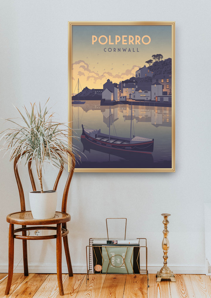 Polperro Cornwall Travel Poster