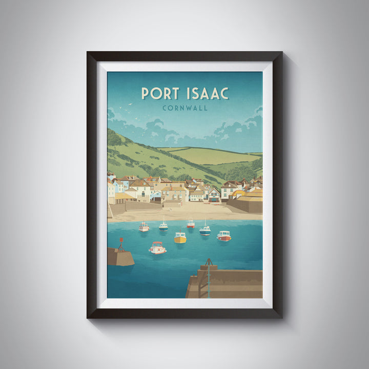 Port Isaac Cornwall Travel Poster