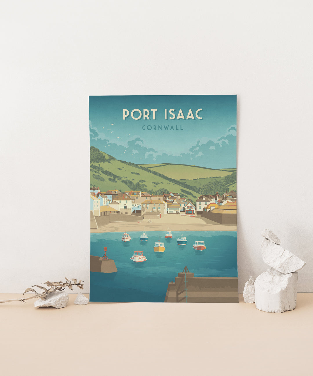 Port Isaac Cornwall Travel Poster