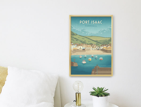 Port Isaac Cornwall Travel Poster