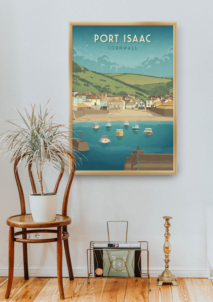 Port Isaac Cornwall Travel Poster