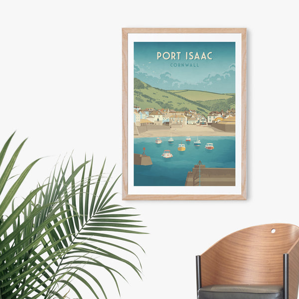 Port Isaac Cornwall Travel Poster