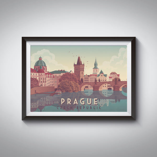 Prague Czech Republic Travel Poster