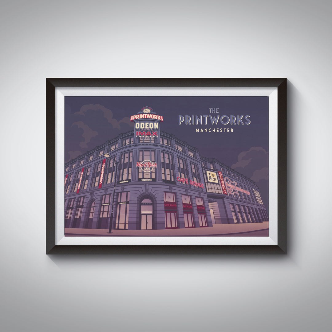 Printworks Manchester Travel Poster