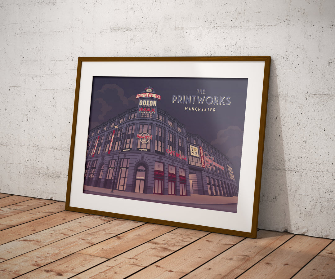 Printworks Manchester Travel Poster