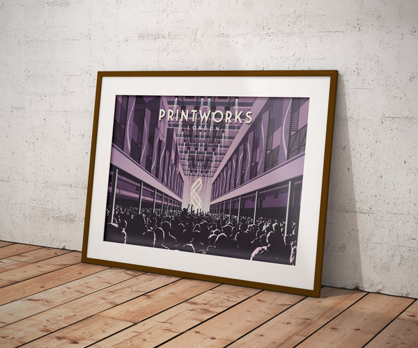 Printworks Nightclub London Travel Poster