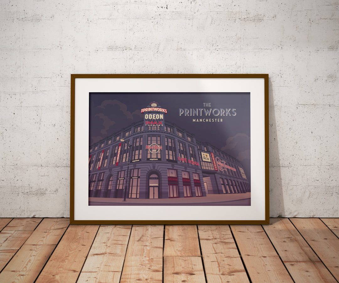 Printworks Manchester Travel Poster