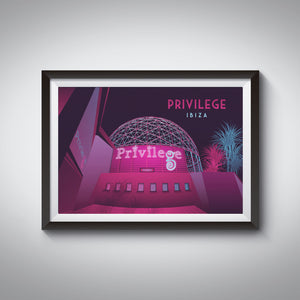 Privilege Nightclub Ibiza Travel Poster