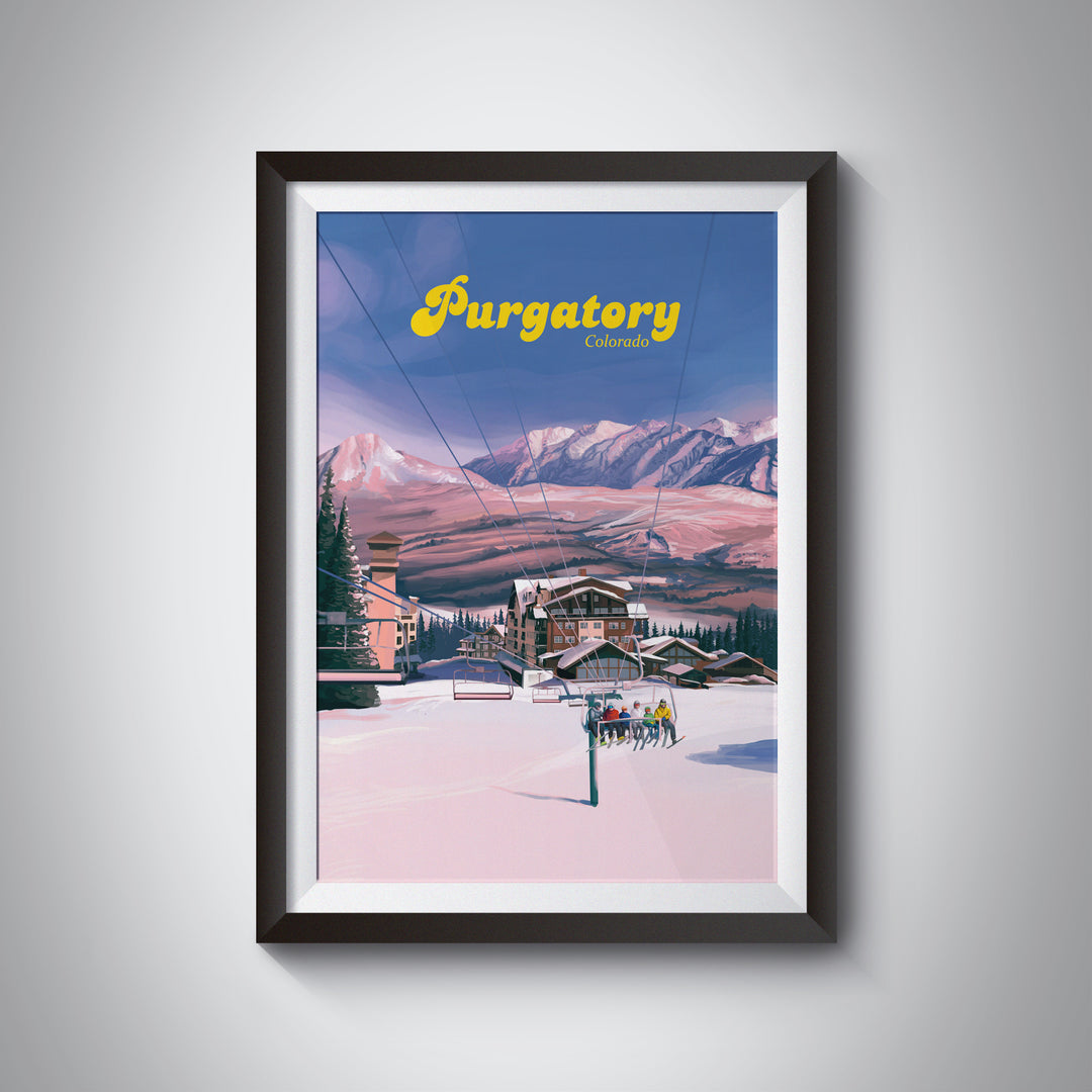 Purgatory Ski Resort Travel Poster