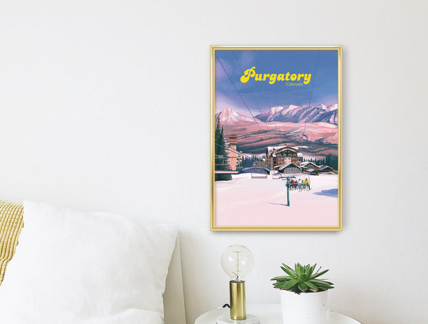 Purgatory Ski Resort Travel Poster