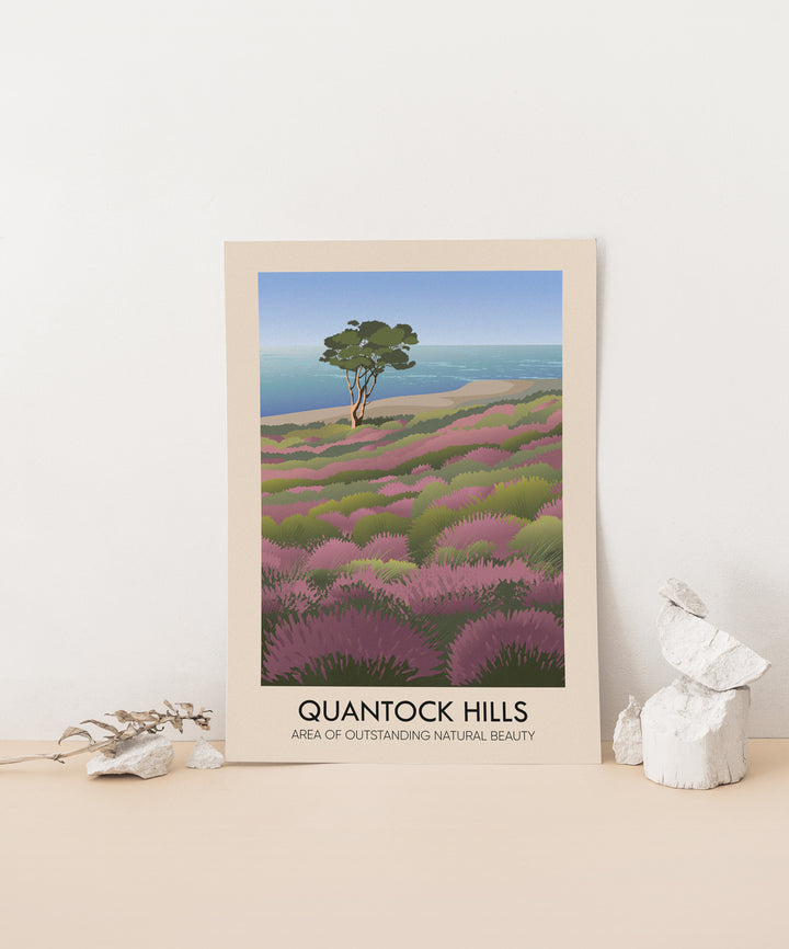 Quantock Hills AONB Travel Poster