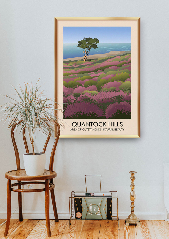 Quantock Hills AONB Travel Poster