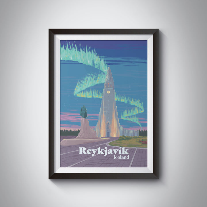 Reykjavik Travel Poster