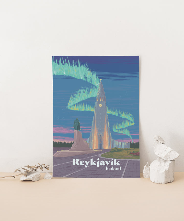 Reykjavik Travel Poster