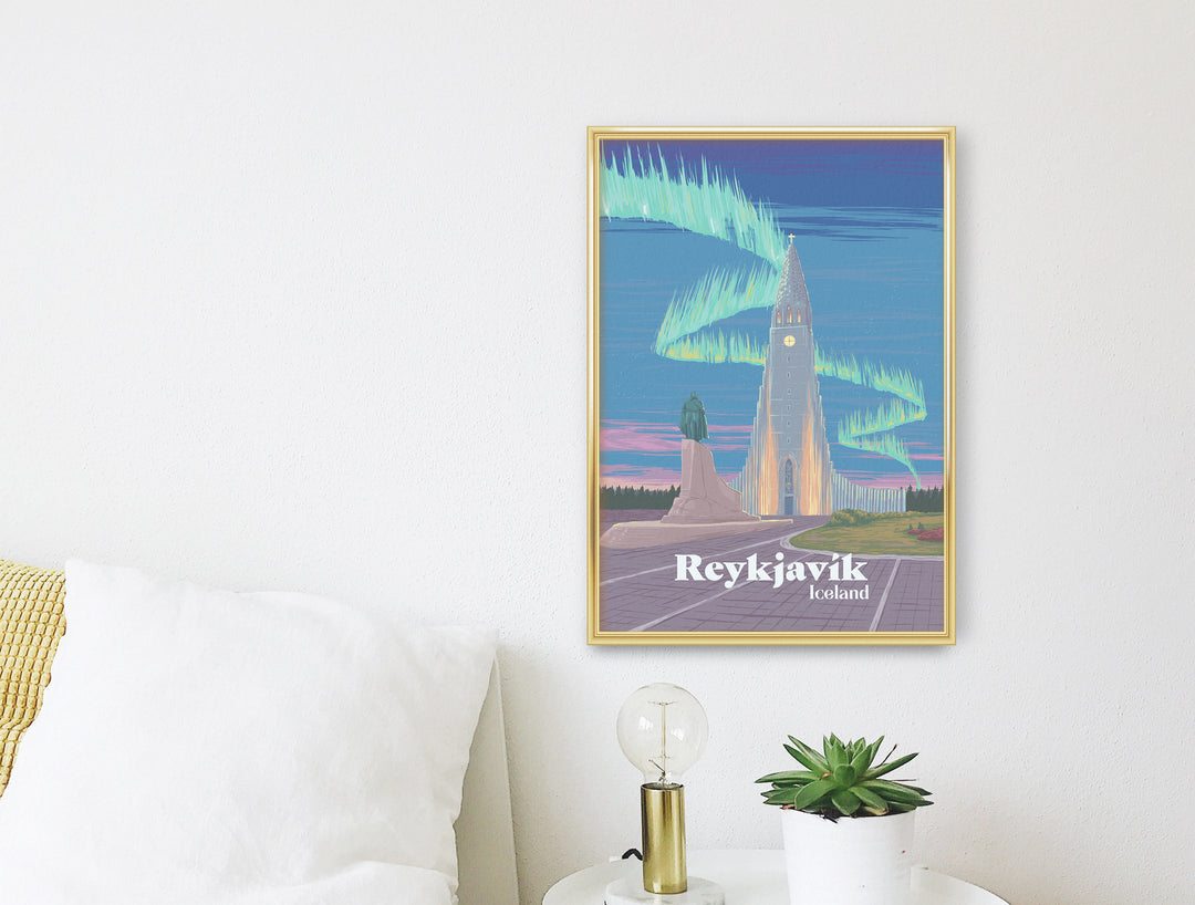 Reykjavik Travel Poster