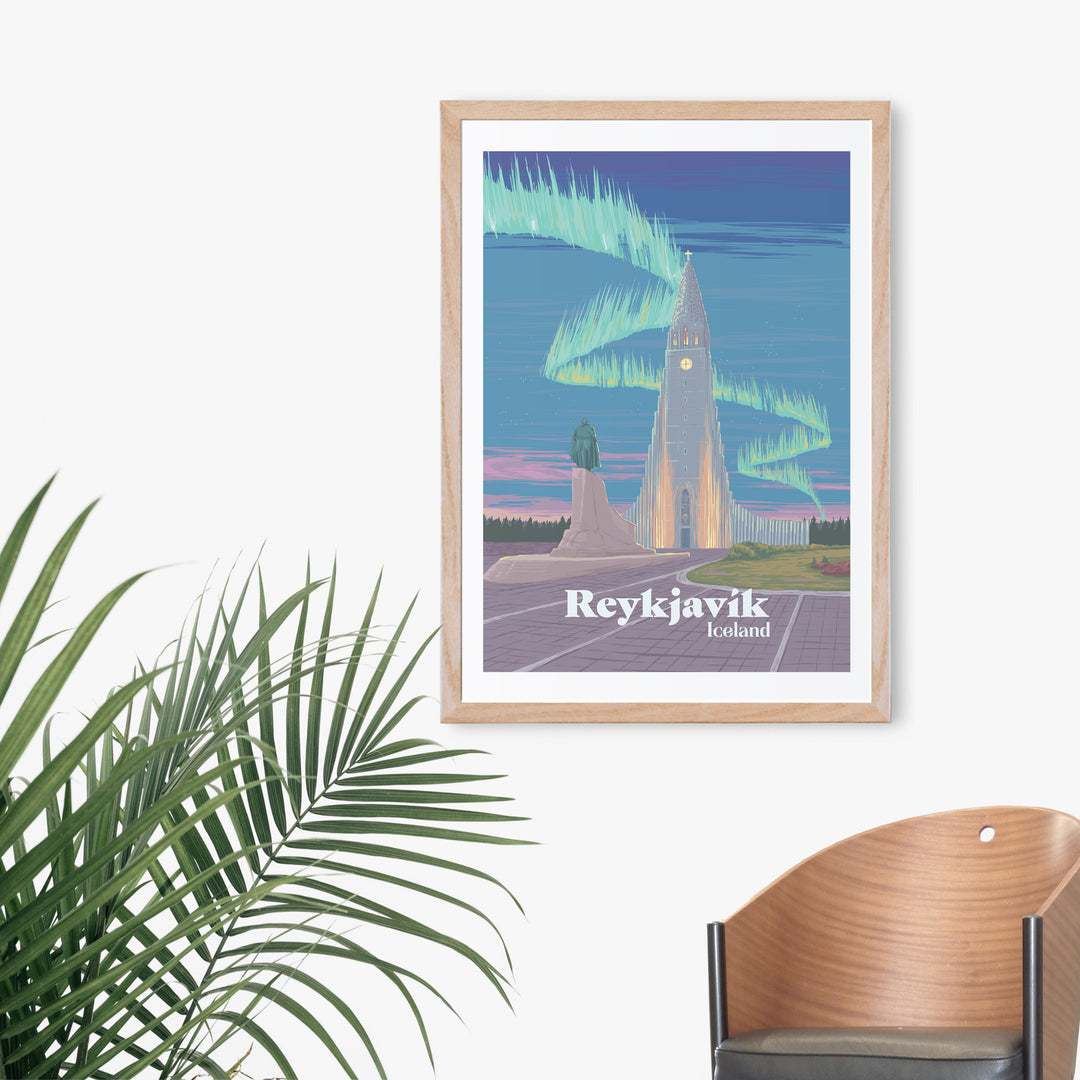 Reykjavik Travel Poster