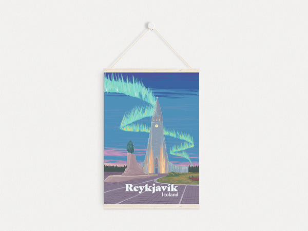Reykjavik Travel Poster