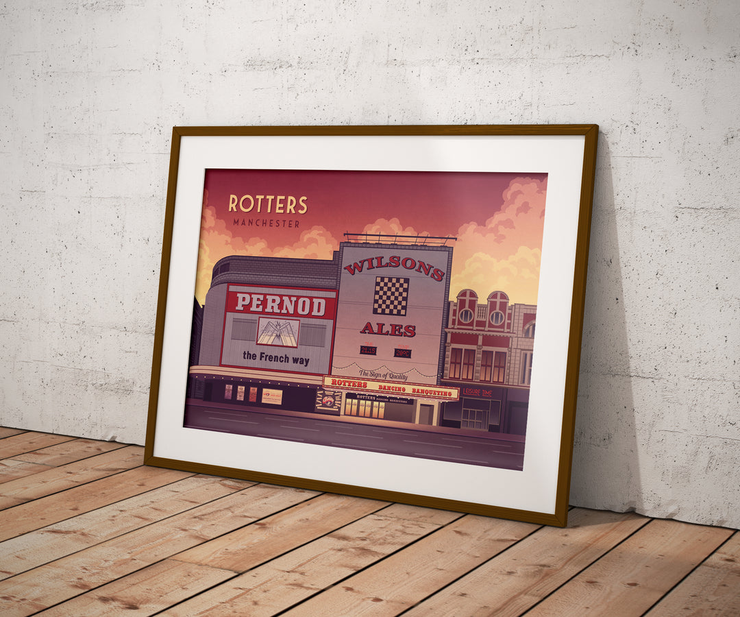 Rotters Nightclub Manchester Travel Poster